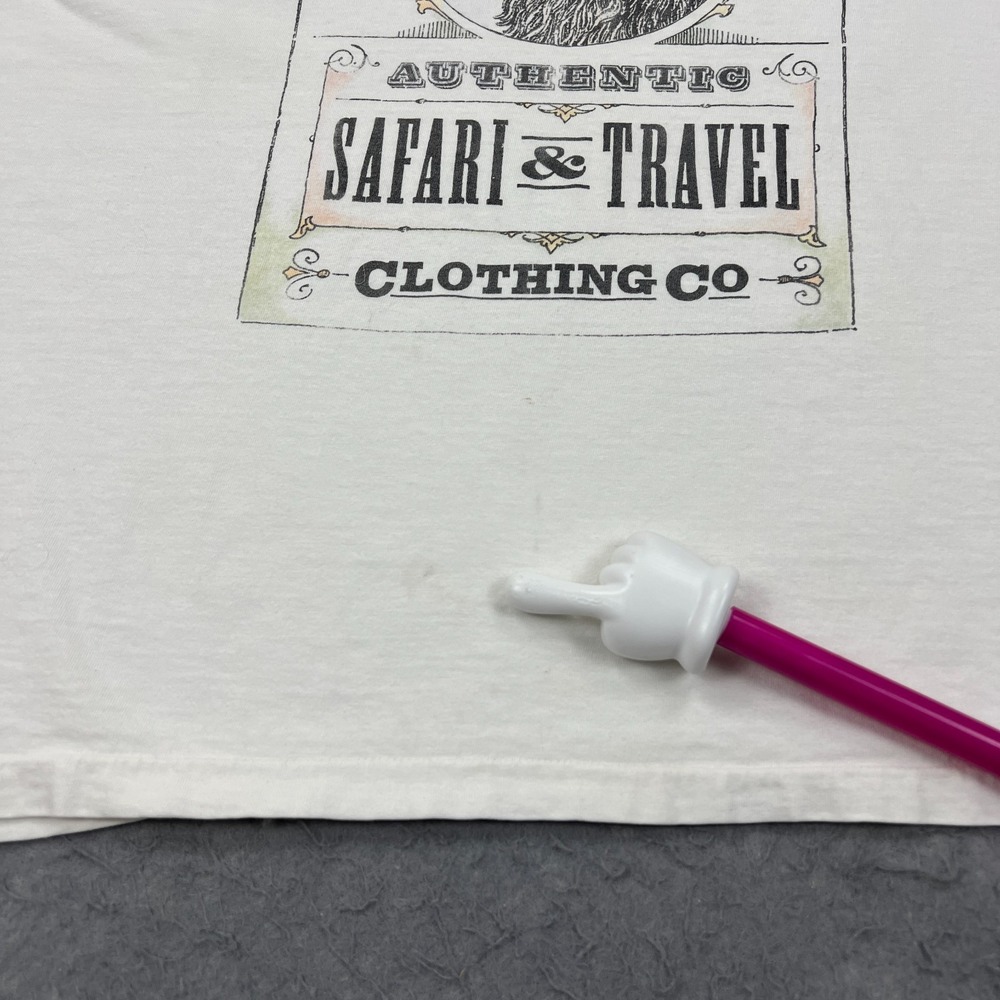 VTG Banana Republic Shirt XL* White Lion Safari & Travel Single Stitch USA Retro - Picture 10 of 16